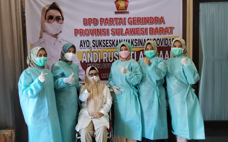 Dukung Program Pusat, Andi Ruskati Baal dan Gerindra Sulawesi Barat Laksanakan Vaksinasi Covid 19 4 ARUS