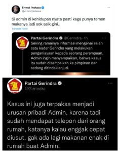 Nyiyirin Admin Twitter Gerindra, Ernest Prakasa ‘Dirujak’ Netizen 6 259913819