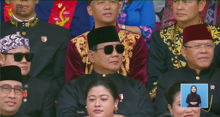 Prabowo Disambut Gemuruh Hadirin Saat Disorot Kamera di Upacara HUT RI ke-78 4 Screenshot 31
