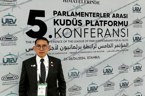Ketua BKSAP DPR RI Fadli Zon saat mengikuti Konferensi Liga Parlemen Al Quds League of Parliamentar20240427222314