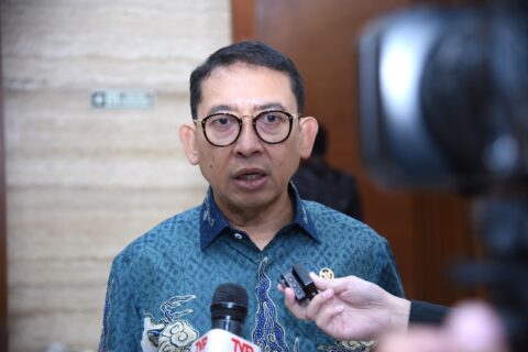 Ketua Badan Kerja Sama Antar Parlemen BKSAP DPR RI Fadli Zon saat diwawancarai di Ruang Delegasi 20240711122731