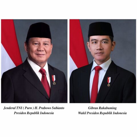 foto resmi presiden prabowo dan wapres gibran rakabuming raka