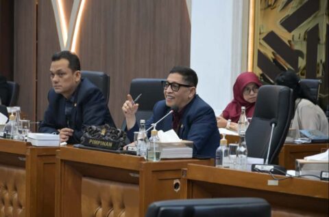 Ketua Badan Legislasi Baleg DPR RI Bob Hasan saat memimpin RDPU dengan narasumber dari penulis buk20251118171102